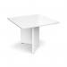 Arrow head leg square extension table 1000mm x 1000mm - white EB10WH