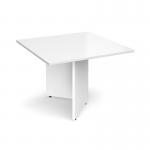 Arrow head leg square extension table 1000mm x 1000mm - white