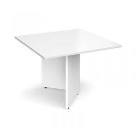 Arrow head leg square extension table 1000mm x 1000mm - white EB10WH