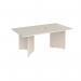 Arrow head leg rectangular boardroom table 1800mm x 1000mm with central cutout 272mm x 132mm - Light Grey EB18-CO-LG