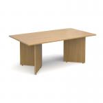 Arrow head leg rectangular boardroom table 1800mm x 1000mm - oak