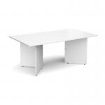 Arrow head leg rectangular boardroom table 1800mm x 1000mm - white EB18WH