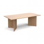 Arrow head leg rectangular boardroom table 2000mm x 1000mm - beech EB20B