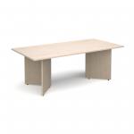 Arrow head leg rectangular boardroom table 2000mm x 1000mm - maple