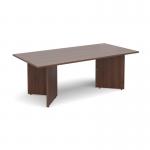 Arrow head leg rectangular boardroom table 2000mm x 1000mm - walnut EB20W