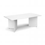 Arrow head leg rectangular boardroom table 2000mm x 1000mm - white EB20WH