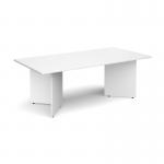 Arrow head leg rectangular boardroom table 2000mm x 1000mm - white EB20WH