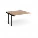 Adapt boardroom table add on unit 1200mm x 1200mm - black frame, beech top EBT1212-AB-K-B