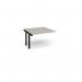 Adapt boardroom table add on unit 1200mm x 1200mm - black frame, light grey top EBT1212-AB-K-LG