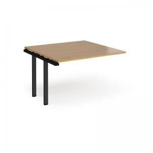 Adapt boardroom table add on unit 1200mm x 1200mm - black frame and