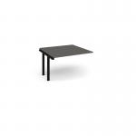 Adapt boardroom table add on unit 1200mm x 1200mm - black frame, onyx grey top EBT1212-AB-K-OG