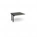 Adapt boardroom table add on unit 1200mm x 1200mm - black frame, onyx grey top EBT1212-AB-K-OG