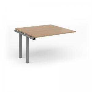 Adapt boardroom table add on unit 1200mm x 1200mm - silver frame,