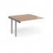 Adapt boardroom table add on unit 1200mm x 1200mm - silver frame, beech top EBT1212-AB-S-B