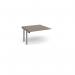 Adapt boardroom table add on unit 1200mm x 1200mm - silver frame, barcelona walnut top EBT1212-AB-S-BW