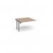 Adapt boardroom table add on unit 1200mm x 1200mm - silver frame, kendal oak top EBT1212-AB-S-KO
