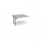 Adapt boardroom table add on unit 1200mm x 1200mm - silver frame, light grey top EBT1212-AB-S-LG