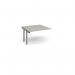 Adapt boardroom table add on unit 1200mm x 1200mm - silver frame, light grey top EBT1212-AB-S-LG