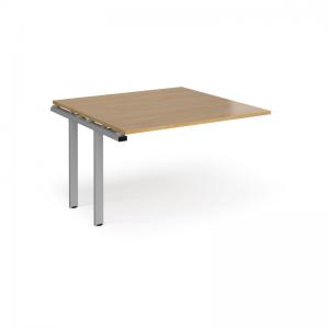 Adapt boardroom table add on unit 1200mm x 1200mm - silver frame and