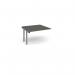 Adapt boardroom table add on unit 1200mm x 1200mm - silver frame, onyx grey top EBT1212-AB-S-OG