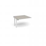 Adapt boardroom table add on unit 1200mm x 1200mm - white frame, light grey top EBT1212-AB-WH-LG