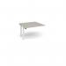 Adapt boardroom table add on unit 1200mm x 1200mm - white frame, light grey top EBT1212-AB-WH-LG