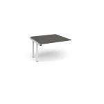 Adapt boardroom table add on unit 1200mm x 1200mm - white frame, onyx grey top EBT1212-AB-WH-OG