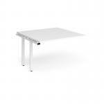 Adapt boardroom table add on unit 1200mm x 1200mm - white frame, white top EBT1212-AB-WH-WH