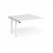 Adapt boardroom table add on unit 1200mm x 1200mm - white frame, white top EBT1212-AB-WH-WH