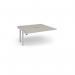 Adapt boardroom table add on unit 1600mm x 1600mm with central cutout 272mm x 132mm - white frame, light grey top EBT1616-AB-CO-WH-LG
