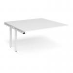 Adapt boardroom table add on unit 1600mm x 1600mm - white frame, white top EBT1616-AB-WH-WH