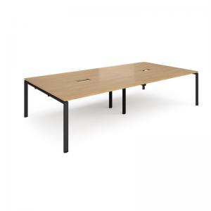 Adapt rectangular boardroom table 3200mm x 1600mm with 2 cutouts 272mm