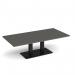 Eros rectangular coffee table with flat black rectangular base and twin uprights 1600mm x 800mm - Onyx Grey ECR1600-K-OG