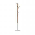 Elara coat stand with 8 coat hooks - White & Oak ELCS