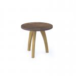 Saxon coffee table with 500mm circular top and oak legs ENB500-C