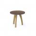 Saxon coffee table with 500mm circular top and oak legs ENB500-C