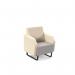 Encore² low back 1 seater sofa 600mm wide with black sled frame ENC01L-MF