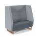 Encore² high back 2 seater sofa 1200mm wide with wooden sled frame - elapse grey seat with late grey back and arms