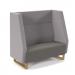 Encore² high back 2 seater sofa 1200mm wide with wooden sled frame - present grey seat with forecast grey back