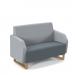 Encore² low back 2 seater sofa 1200mm wide with wooden sled frame - elapse grey seat with late grey back and arms