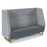 Encore high back 3 seater sofa 1800mm wide with wooden sled frame - elapse grey seat with late grey back ENC03H-WF-EG-LG