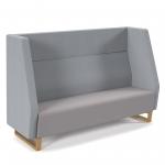 Encore high back 3 seater sofa 1800mm wide with wooden sled frame - forecast grey seat with late grey back ENC03H-WF-FG-LG