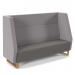 Encore² high back 3 seater sofa 1800mm wide with wooden sled frame - present grey seat with forecast grey back