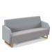 Encore² low back 3 seater sofa 1800mm wide with wooden sled frame - forecast grey seat with late grey back
