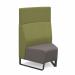 Encore² modular single seater concave high back sofa with no arms and black sled frame ENC-MOD01H-CC-MF