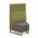 Encore² modular single seater concave high back sofa with no arms and wooden sled frame ENC-MOD01H-CC-WF