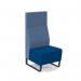 Encore² modular single seater high back sofa with no arms and black sled frame - maturity blue seat with range blue back ENC-MOD01H-MF-MB-RB