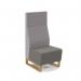Encore² modular single seater high back sofa with no arms and wooden sled frame - present grey seat with forecast grey back ENC-MOD01H-WF-PG-FG