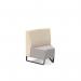 Encore² modular single seater concave low back sofa with no arms and black sled frame ENC-MOD01L-CC-MF