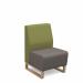 Encore² modular single seater low back sofa with no arms and wooden sled frame ENC-MOD01L-WF